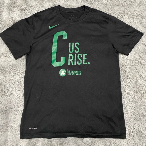 Nike Dri Fit C Us Rise Celtics Playoff Tee - Picture 1 of 3